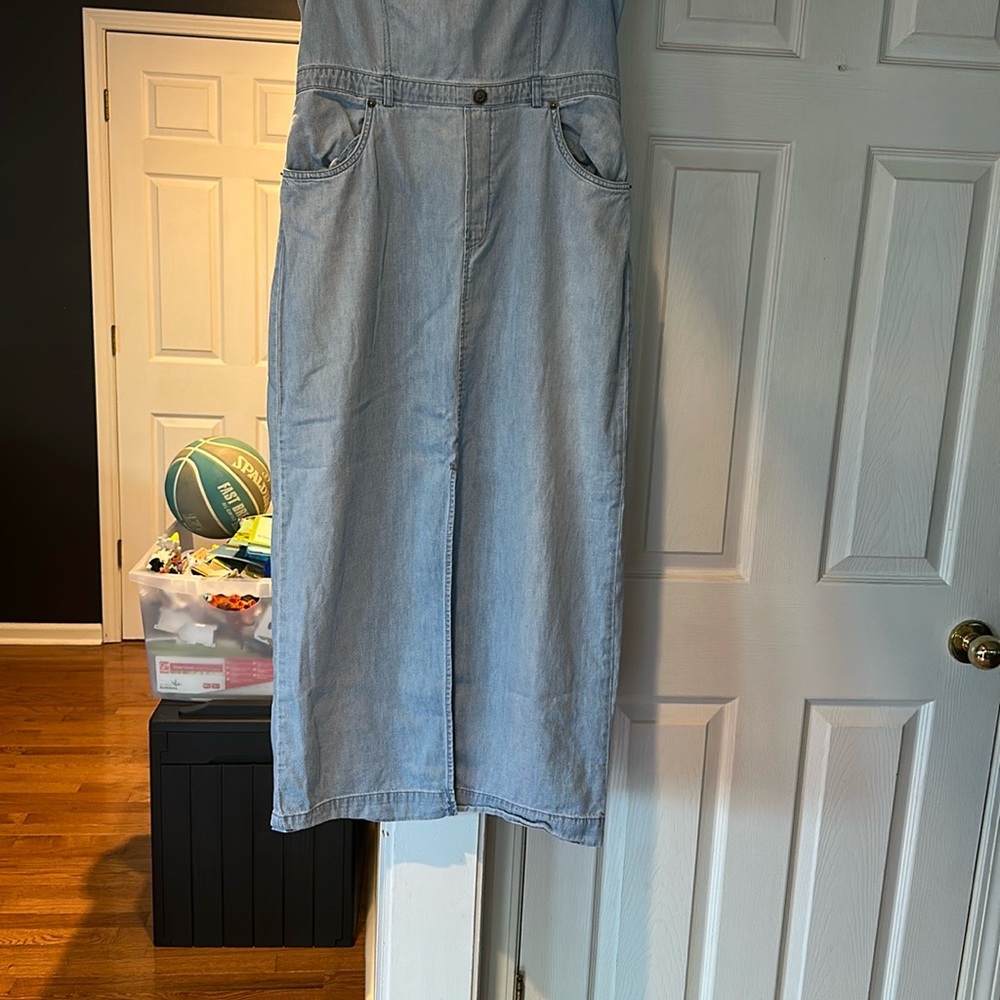 Free People Light Blue Strapless Dress